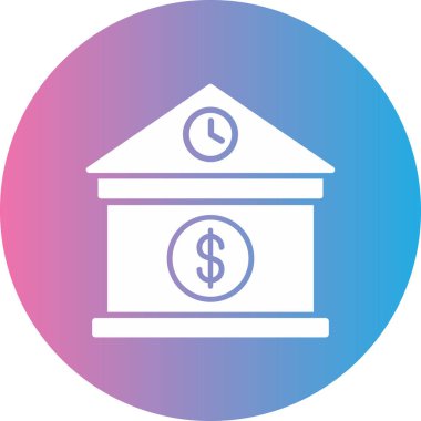 Banka. Web simgesi basit illüstrasyon