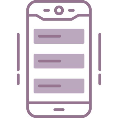 cep telefonu simgesi, basit vektör illüstrasyonu