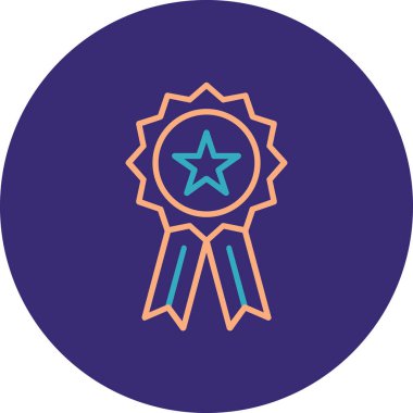 Rozet vektör simgesi tasarımı