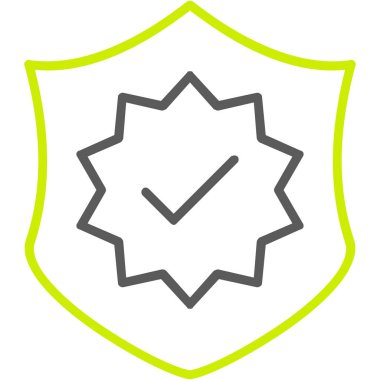 kalkan ikon vektör illüstrasyonu