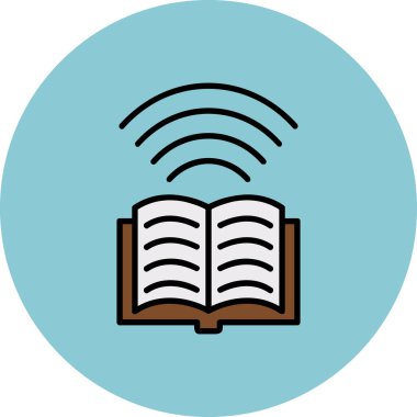 Kitap. Web simgesi basit illüstrasyon