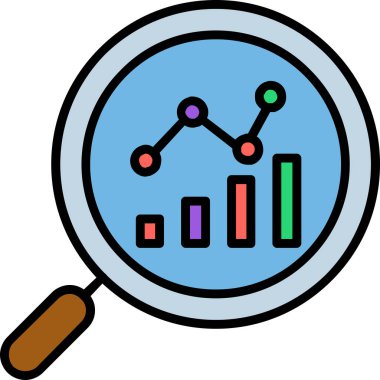 analitik grafik simgesi, modern basit vektör illüstrasyonu