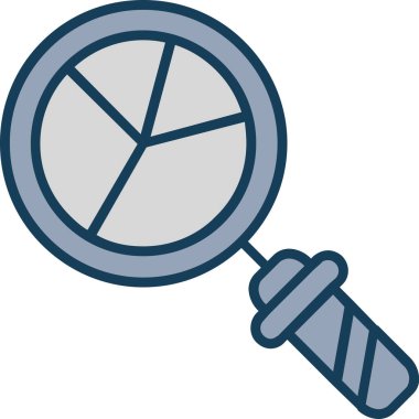 Büyüteç. Web simgesi basit illüstrasyon