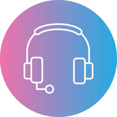 Kulaklık. Web simgesi basit illüstrasyon