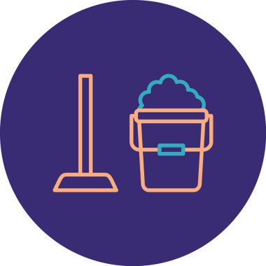 Kova. Web simgesi basit illüstrasyon