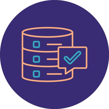 Veri merkezi. Web simgesi vektör illüstrasyonu