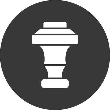 güzel ampul kabartma vektör simgesi