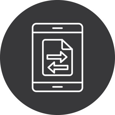 Akıllı telefon vektör simgesi. Taşınabilir ve web tasarımı için basit vektör illüstrasyonu.