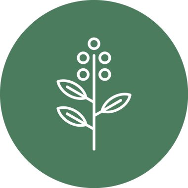 eşsiz yapraklar satır vektörü simgesi