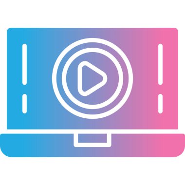 video. Web simgesi basit illüstrasyon.