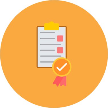 Sertifika vektör simgesi modern basit illüstrasyon