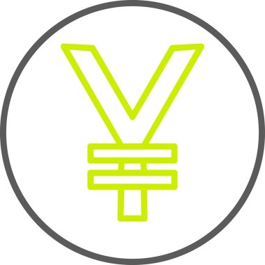 yen. Web simgesi basit illüstrasyon