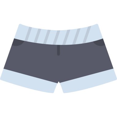 kısa vektör düz renk simgesi