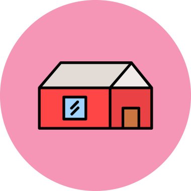 Bir ev simgesinin vektör illüstrasyonu