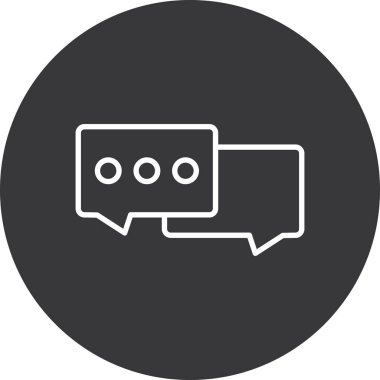 Sohbet simgesi, vektör çizimi