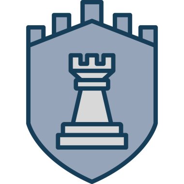 Taç ikonlu kalkan. vektör illüstrasyonu