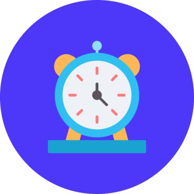 Alarm saat simgesi vektör illüstrasyonu