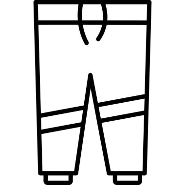 Pantolon ikonu. Beyaz arkaplanda izole edilmiş web tasarımı için tasarım biçimi vektörü simgesi