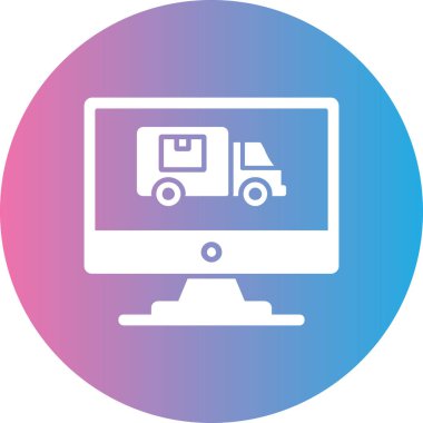 Teslimat. Web simgesi basit illüstrasyon