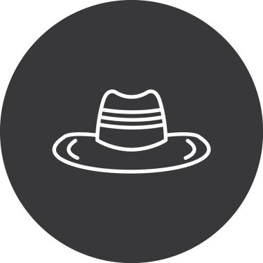 Bir şapka simgesinin vektör illüstrasyonu