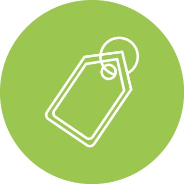 Simge etiketinin vektör illüstrasyonu