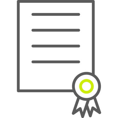 ödül diploma simgesi, vektör illüstrasyonu