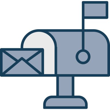 posta kutusu simgesi vektör illüstrasyonu