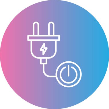 Elektrik kablo hattı ikon tasarımının vektör illüstrasyonu. güzel ve kaliteli kablo görüntüleme kablo ögesi olarak kullanılır.