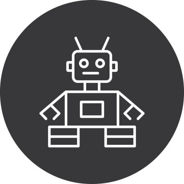 Robot simgesinin vektör illüstrasyonu