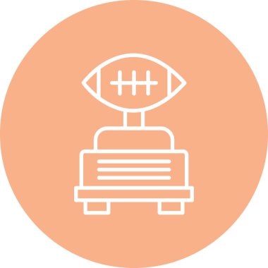 Futbol. Web simgesi basit illüstrasyon