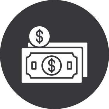 Dolar. Web simgesi basit illüstrasyon