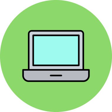 dizüstü bilgisayar simgesi, vektör illüstrasyonu