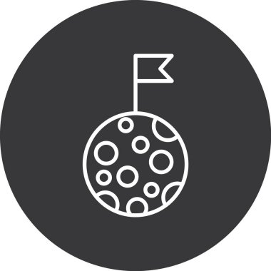 golf ikonu vektör illüstrasyonu