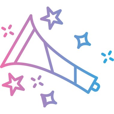 Sihirli değnek simgesinin vektör çizimi