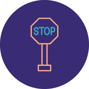 Kes şunu. Web simgesi basit illüstrasyon