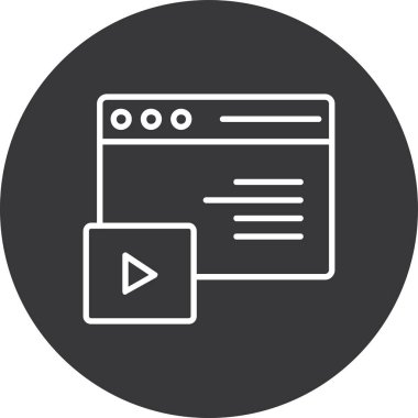 Vektör TV simgesi illüstrasyonu