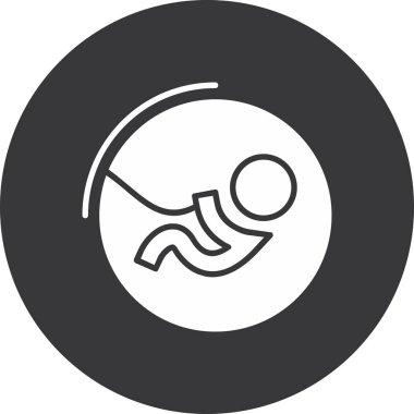 Tek izole edilmiş bebek simgesinin vektör çizimi
