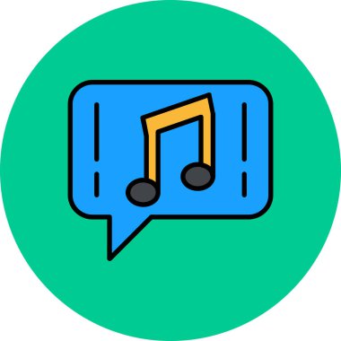 Müzik simgesinin vektör illüstrasyonu