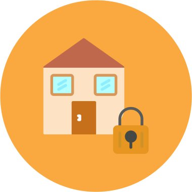 Ev kilit vektör simgesi