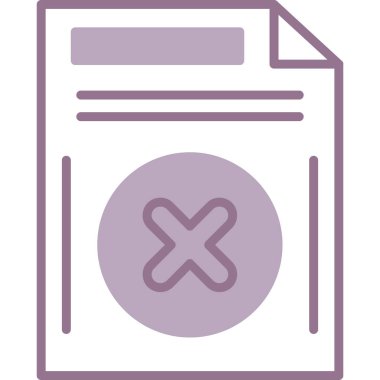 Bir belge simgesinin vektör illüstrasyonu