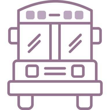 Otobüs. Web simgesi basit illüstrasyon