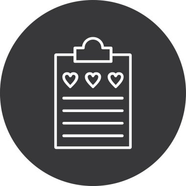 Kalp ikonu vektör illüstrasyonu