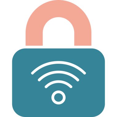 asma kilit ikon vektör çizimi