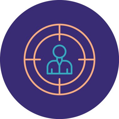 Hedef. Web simgesi basit illüstrasyon