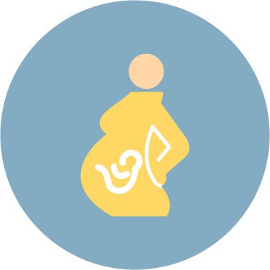 Hamile bir kadın. Web simgesi