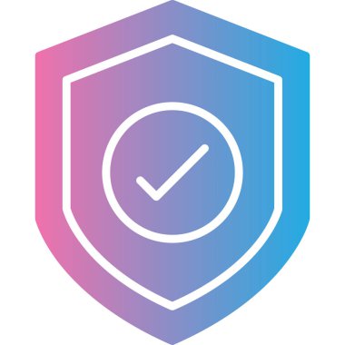 kalkan ikon vektör illüstrasyonu