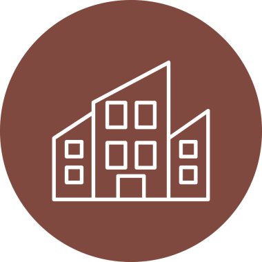 bina simgesi, vektör illüstrasyonu