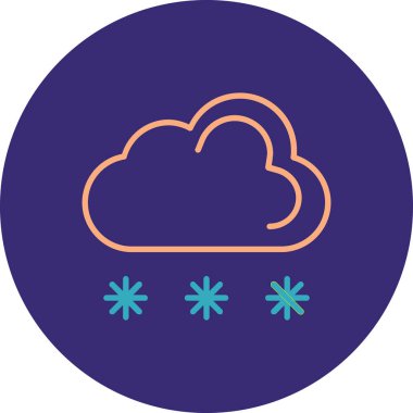 Bulut simgesi vektör illüstrasyonu