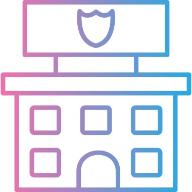 Bina. Web simgesi basit illüstrasyon