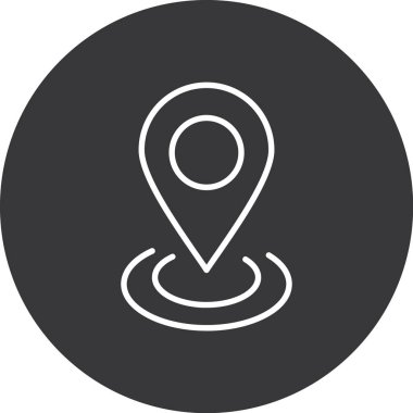 Vektör konumu simge illüstrasyonu